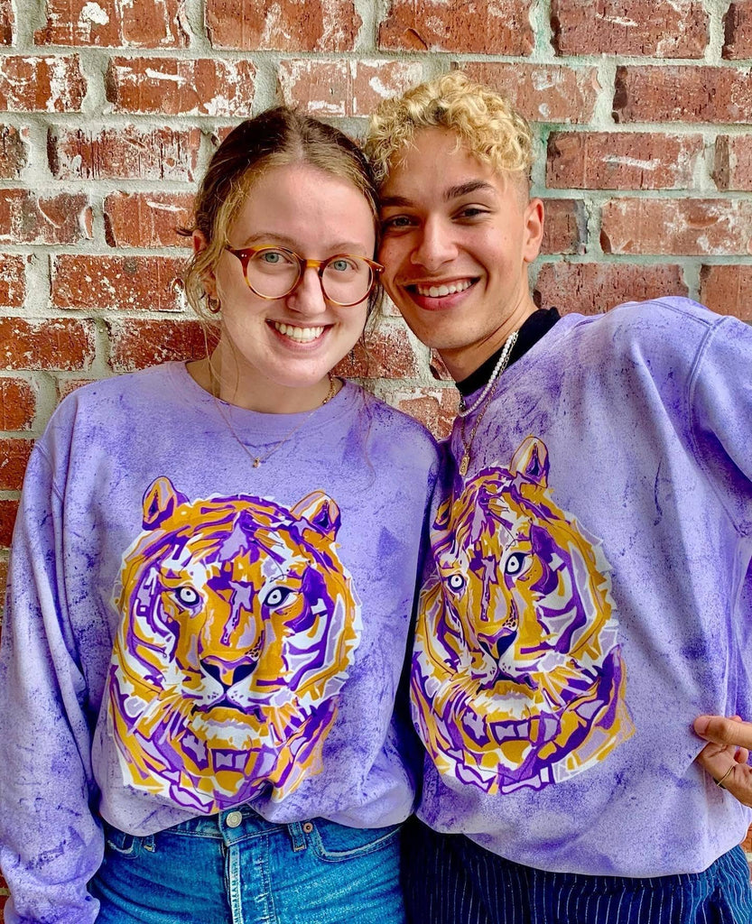 Layered Tiger Tie Dye Sweatshirt