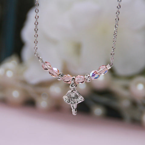 Rhinestone Ballerina Necklace