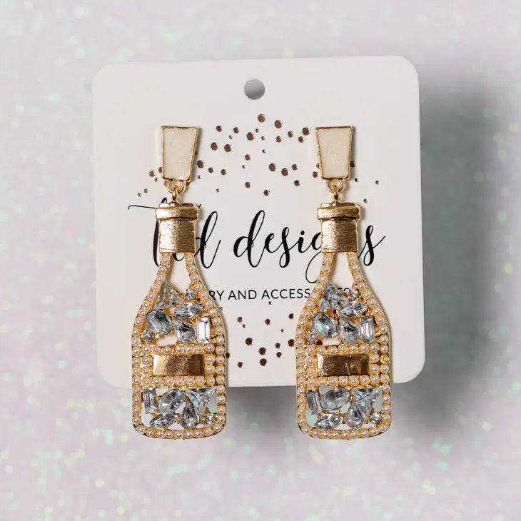 Champagne Bottle Earrings