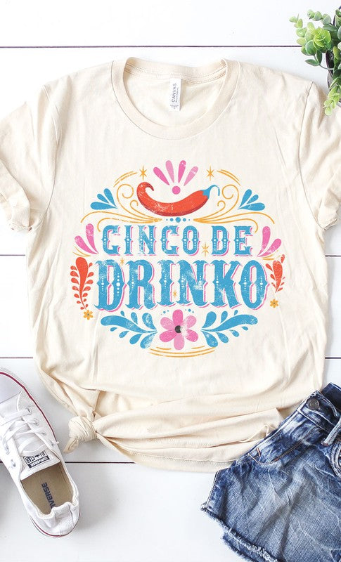 Cinco De Drinko, Cinco de Mayo Graphic Tee