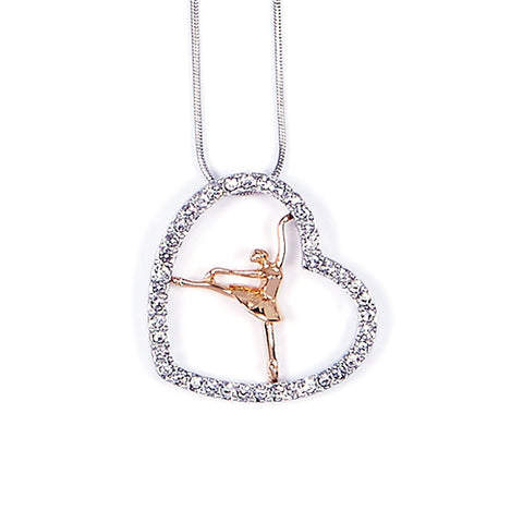 Rhinestone Ballerina Necklace