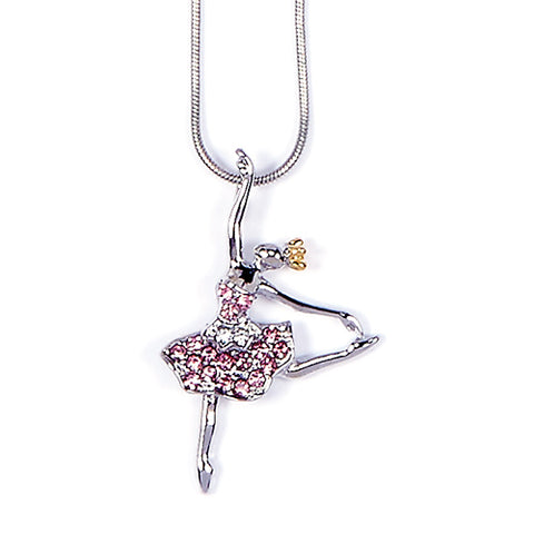 Rhinestone Ballerina Necklace