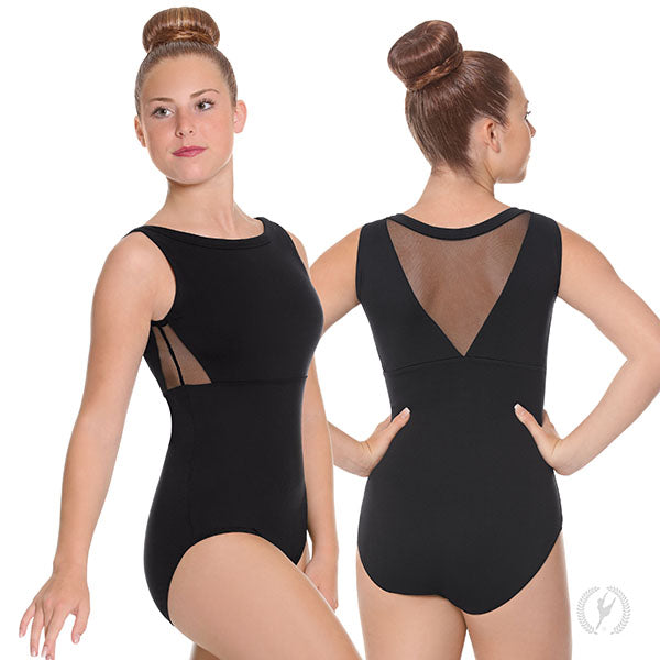 Womens Silhouette Mesh Tank Leotard