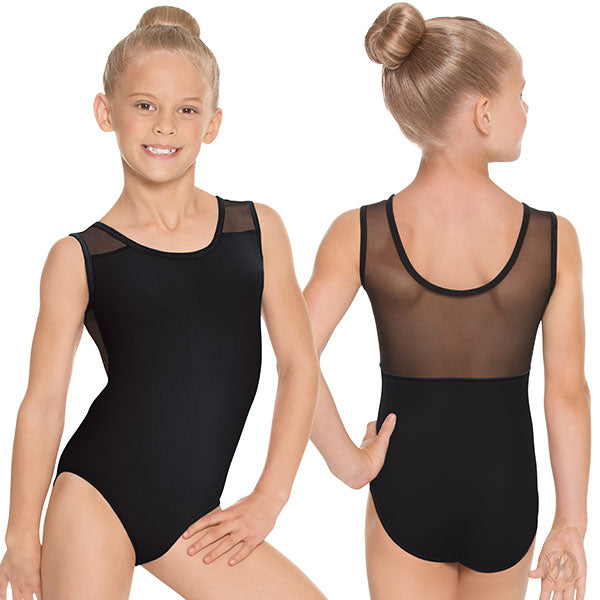 Girls Mesh Back Tank Leotard