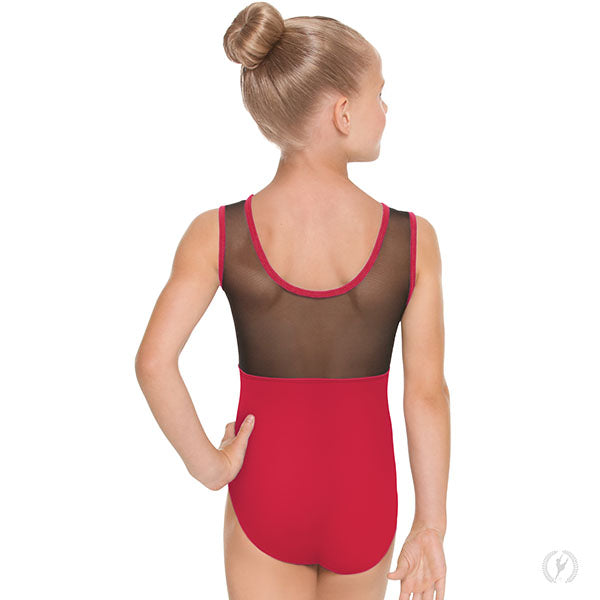 Girls Mesh Back Tank Leotard
