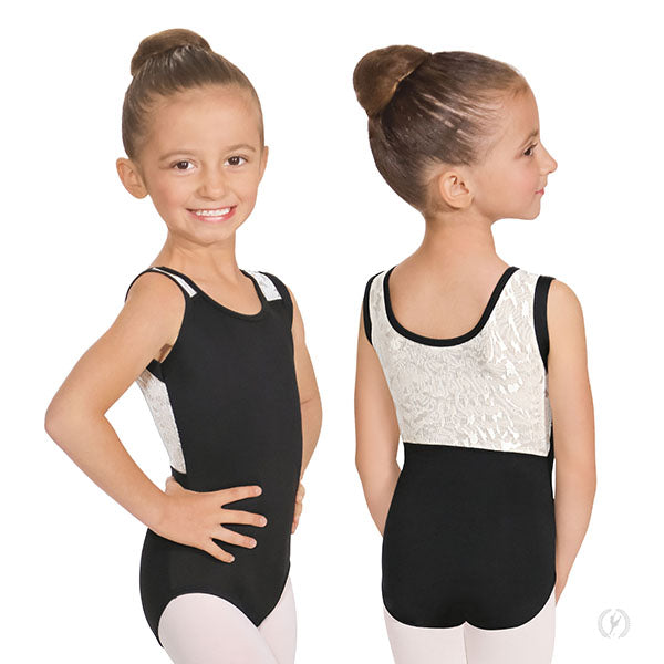 Girls Impression Mesh Back Tank Leotard