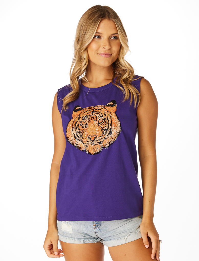 LSU Tiger Sequin Tank