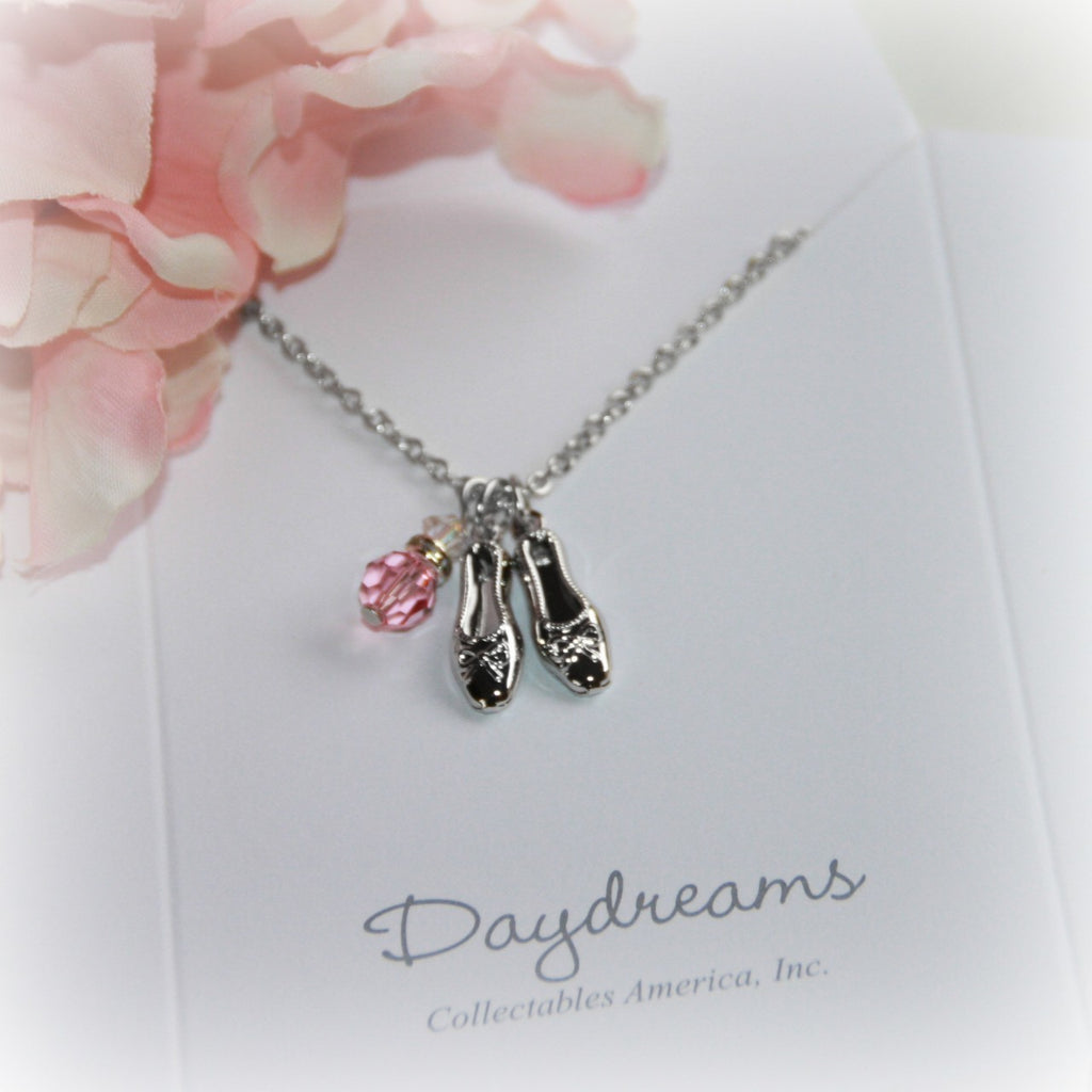 Ballet Shoes & Crystal Necklace