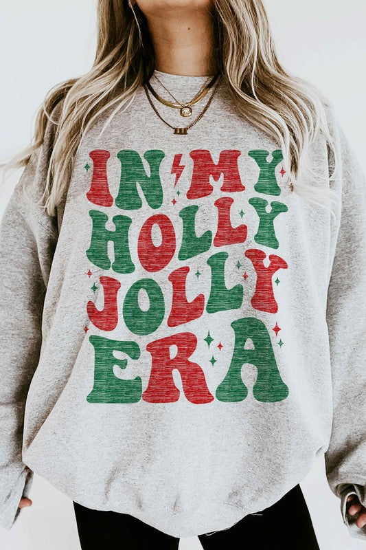 HOLLY JOLLY ERA CHRISTMAS GRAPHIC SWEATSHIRT