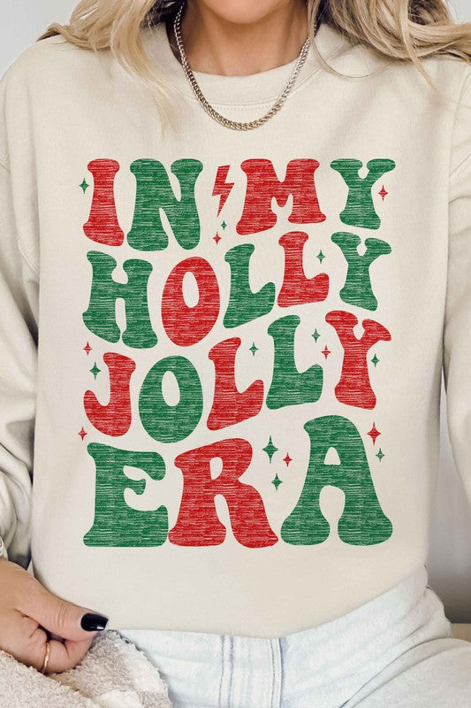 HOLLY JOLLY ERA CHRISTMAS GRAPHIC SWEATSHIRT