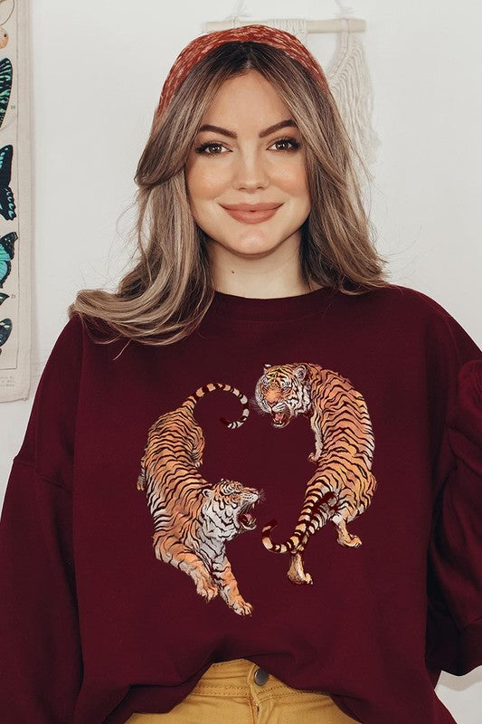 Tigers Graphic Fleece Sweatshirt