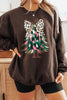 Faux Glitter Colorful Christmas Tree Sweatshirts