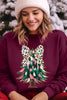 Faux Glitter Colorful Christmas Tree Sweatshirts