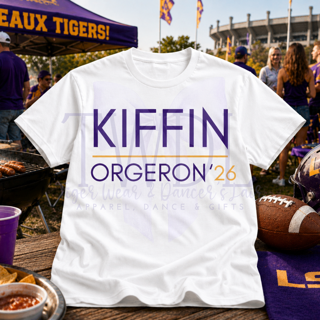 KIFFIN x ORGERON '26 Tailgate Tee 🏈💜💛