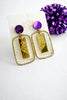 Purple Pride Tiger Earrings