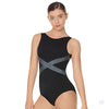 Womens Angled Slate Tank Open Back Leotard