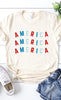 Red and Blue America Graphic Tee