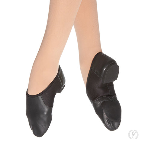 Child Coupé Leather Split Sole Ballet Shoe, Drawstring Free