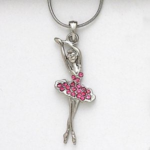 Dainty Ballerina Necklace w/ Pink Pearls