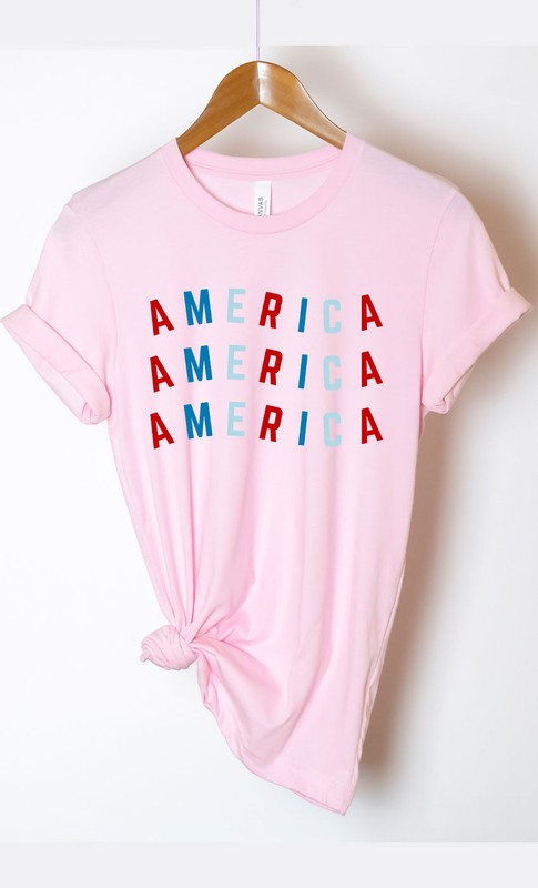 Red and Blue America PLUS Graphic Tee