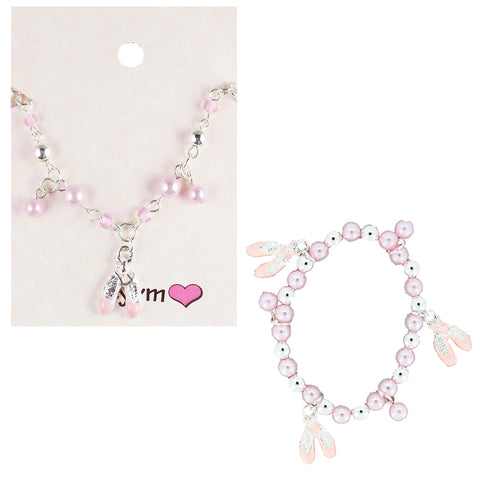 Ballerina Pink Crystal Necklace