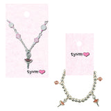 Ballerina Bracelet w/ Pink Crystal Beads