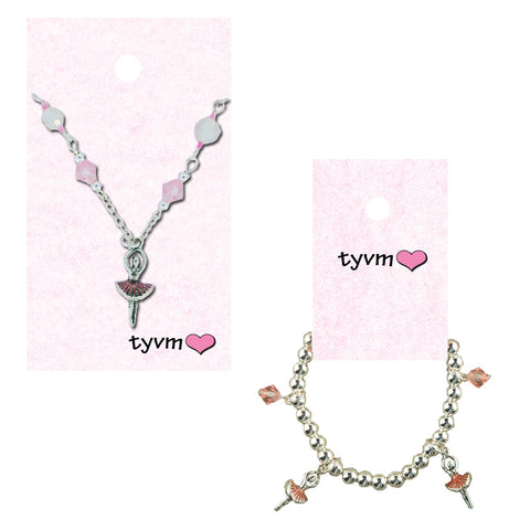 Ballet Shoes & Crystal Necklace